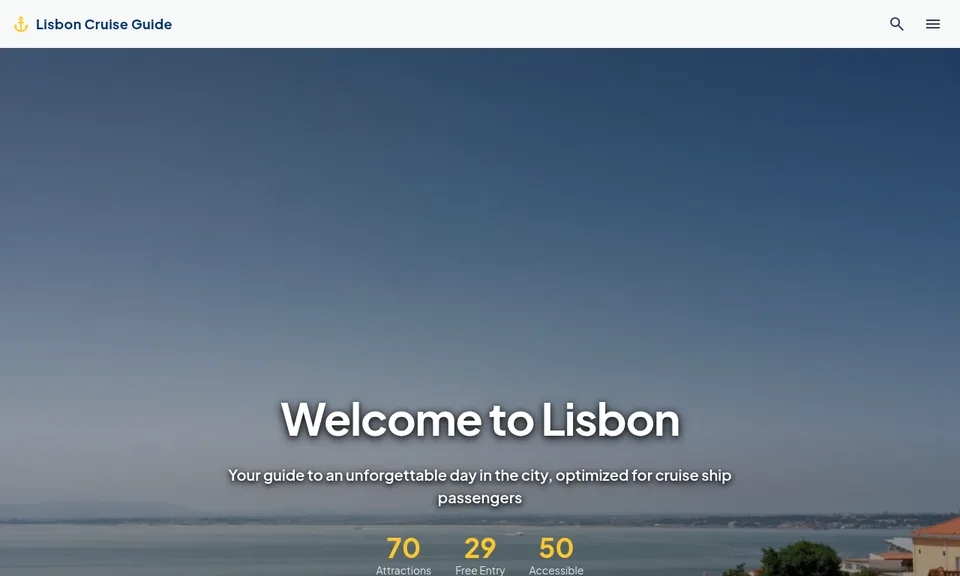 Captura de ecrã de Lisbon Cruise Guide